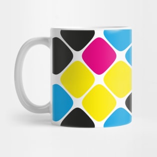 Diagonal Squircle Pattern (CMYK) Mug